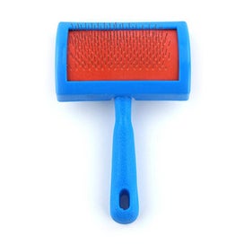 Listing 2 of 3 for Slicker Pet Grooming Brush Silicone Handle Shedding Massage Dog Brush
