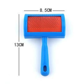 Listing 3 of 3 for Slicker Pet Grooming Brush Silicone Handle Shedding Massage Dog Brush