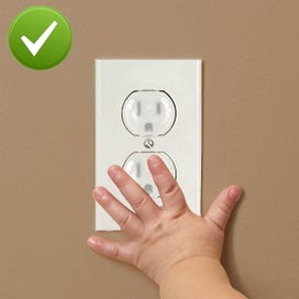 Listing 3 of 5 for Outlet Plug Covers Ultra Clear Child Proof Electrical Protector Caps