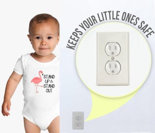 Listing 5 of 5 for Outlet Plug Covers Ultra Clear Child Proof Electrical Protector Caps