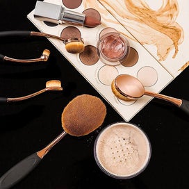 Listing 2 of 2 for Full Size Face Perfecting 5pc Oval Makeup Brush Set, Includes - Foundation, Cont