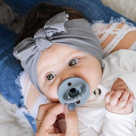 Listing 3 of 3 for Soother Pacifier - Silicone Newborn Pacifiers With Collapsible Handle