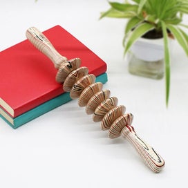 Listing 4 of 5 for Wooden Handheld Massage Roller Trigger Point Full-body Muscle Release Massager R