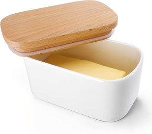 Listing 1 of 3 for 303.101 Butterdose Porzellan Fr 250 G Butter, Holzdeckel Mit Silikon-dichtlippe,