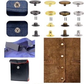 Listing 5 of 5 for 120 Set Leather Snap Buttons Kit 6 Color Metal Snaps With 4pcs Fastening Tools F