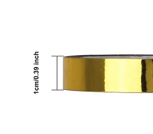 Listing 2 of 5 for Graphic Art Tape Metallic Mirror Tape Gold Self-adhesive Decor Tape Mirror-like