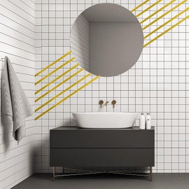 Listing 4 of 5 for Graphic Art Tape Metallic Mirror Tape Gold Self-adhesive Decor Tape Mirror-like