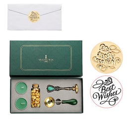 Listing 3 of 5 for Compatible Fire Lacquer Seal Wax Seal Stamp Kit, Sealing Brass Stamper Gift Box