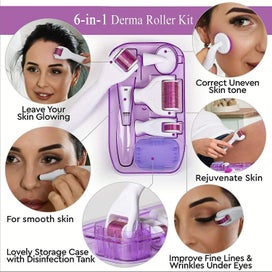 Listing 2 of 4 for 6 In 1 Derma Roller Kit For Face And Body - 0.25mm And 0.3mm Micro Needle Dermar