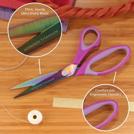 Listing 4 of 5 for Titanium Softgrip Scissors Set For Sewing, Arts, Crafts, Office - 3 Sets Of