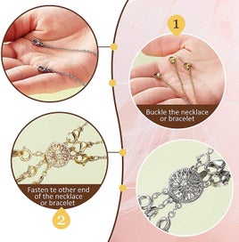 Listing 3 of 5 for Slide Clasp Lock Necklace Layering Clasp 3 Layered Necklace Clasps Jewelry Brace