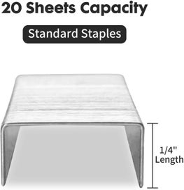 Listing 3 of 5 for 20,000 Staples, Standard Staples For Stapler, 1/4 Inch Staples, 5,000/box, 4 Box