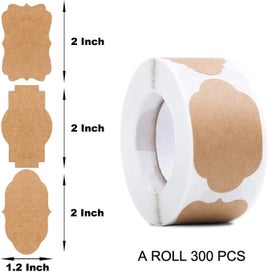 Listing 4 of 5 for 150 Pieces 1.2" X 2" Gift Paper Labels Stickers, Self-adhesive Jar Labels Handma