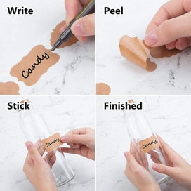 Listing 5 of 5 for 150 Pieces 1.2" X 2" Gift Paper Labels Stickers, Self-adhesive Jar Labels Handma