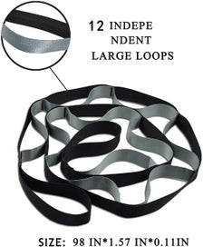 Listing 2 of 3 for Yoga Strap, Multi-loop Strap, 12 Loops Yoga Stretch Strap, Nonelastic Stretch St