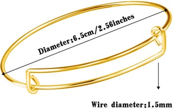 Listing 2 of 4 for 280 Pieces Charm Bracelets Diy Kit 20 Pieces Expandable Bangle Adjustable Wire B