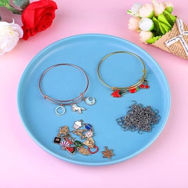 Listing 3 of 4 for 280 Pieces Charm Bracelets Diy Kit 20 Pieces Expandable Bangle Adjustable Wire B