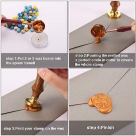 Listing 4 of 5 for Sealing Wax Beads, Letter Sealing Wax Beads, 200pcs Vintage Metal