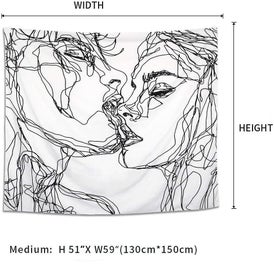 Listing 3 of 5 for Black & White Love Kiss Abstract Art Canvas Painting Wall Art Picture