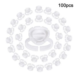 Listing 2 of 5 for 100 Pcs Lash Glue Holder Glue Ring Cups Lash Extension Volume Lashes