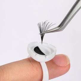 Listing 4 of 5 for 100 Pcs Lash Glue Holder Glue Ring Cups Lash Extension Volume Lashes