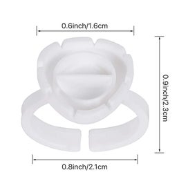 Listing 5 of 5 for 100 Pcs Lash Glue Holder Glue Ring Cups Lash Extension Volume Lashes