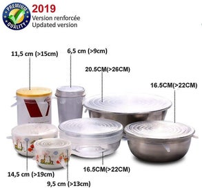 Listing 2 of 5 for Lie 12 Pieces Silicone Lids, Bpa Free Silicone Extendable Lid, 6 Different Sizes
