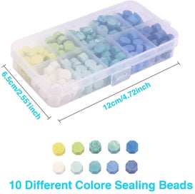 Listing 4 of 5 for Sealing Wax Beads, Letter Sealing Wax Beads, 200pcs Forest Blue Green