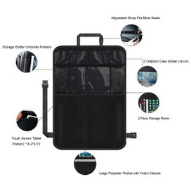 Listing 2 of 5 for Car Seat Back Protector For Children, Pack Of 2 Multi Pocket Back Seat