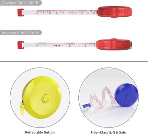Listing 3 of 5 for 3pcs 60-inch 1.5 Meter Soft And Retractable Tape Measure