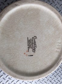 Listing 8 of 8 for Carlton Ware - Art Deco Sugar, Honey or Jam pot Tan with Black lines.