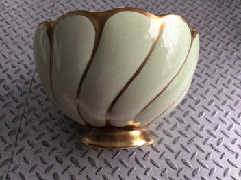 Listing 2 of 6 for Sugar Bowl - Carlton Ware - Art Deco Green and Gold - Vintage