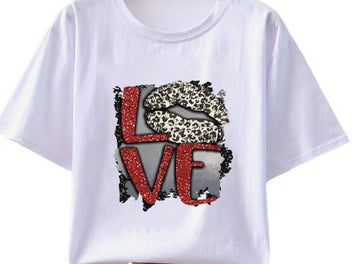 Listing 4 of 10 for 10 X Valentines Day Iron on Heat Transfer Film Sticker Clothes T Shirt DIY Patch