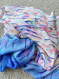 Listing 2 of 8 for Sheer Watercolor Silk Fabric