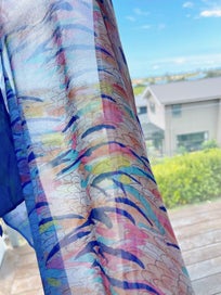 Listing 3 of 8 for Sheer Watercolor Silk Fabric
