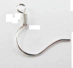 Listing 1 of 1 for Findings - Earring Component - 15mm Earwire 100pcs Silver - Set of 2