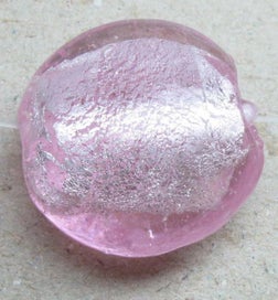 Listing 1 of 1 for Beads - Glass Foil Beads - 19x20x11 Rd Flat Foil 2beads - Set of 5