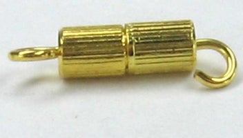 Listing 1 of 1 for Findings - Connectors &Bails - 8.5x3mm Screw Clasp 50pc Gold - Set of 2