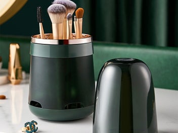 Listing 4 of 6 for 2 In 1 Makeup Brush Storage Bucket Drying Rack Green
