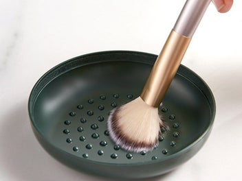 Listing 5 of 6 for 2 In 1 Makeup Brush Storage Bucket Drying Rack Green