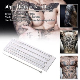 Listing 4 of 4 for Tattoo Needles, 50pcs Professional Disposable Sterilized 5rl /7rl/9rl Round Line