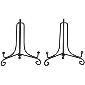 Listing 4 of 6 for 5 Pack Iron Display Stand, Black Iron Easel Plate Display Photo Holder Stand, Di