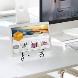 Listing 5 of 6 for 5 Pack Iron Display Stand, Black Iron Easel Plate Display Photo Holder Stand, Di