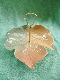 Listing 4 of 5 for Leaf shaped plate with handle.
