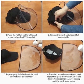 Listing 11 of 14 for Outdoor Protection Hat Anti-Fog Pollution Dust Saliva Protective Cap Full Fac...