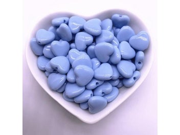 Listing 6 of 10 for 30pcs/lot 12mm 14mm Colourful Heart Shape Acrylic Loose Spacer Beads For