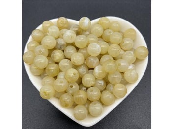 Listing 5 of 10 for 6mm 8mm 10mm Acrylic Spacer Beads Round Loose Cat's Eye Beads For Jewelry DIY