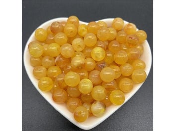 Listing 6 of 10 for 6mm 8mm 10mm Acrylic Spacer Beads Round Loose Cat's Eye Beads For Jewelry DIY