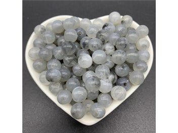 Listing 7 of 10 for 6mm 8mm 10mm Acrylic Spacer Beads Round Loose Cat's Eye Beads For Jewelry DIY