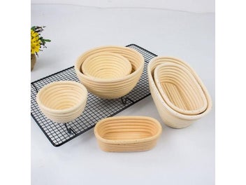 Listing 4 of 11 for SHENHONG Various Shapes Fermentation Rattan Basket Country Bread Baguette Dough